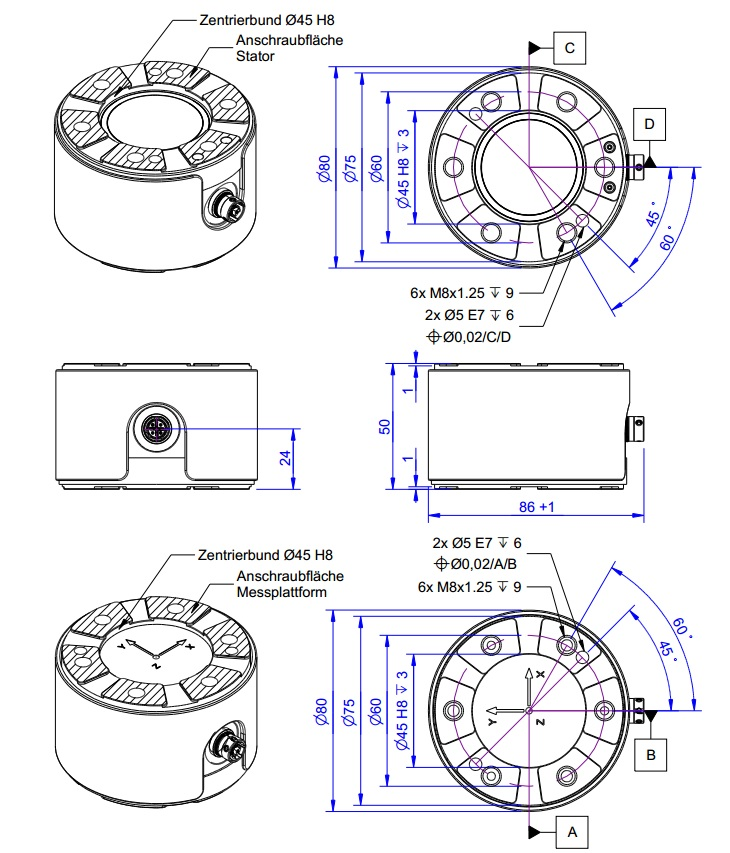 K6D80六分量传感器