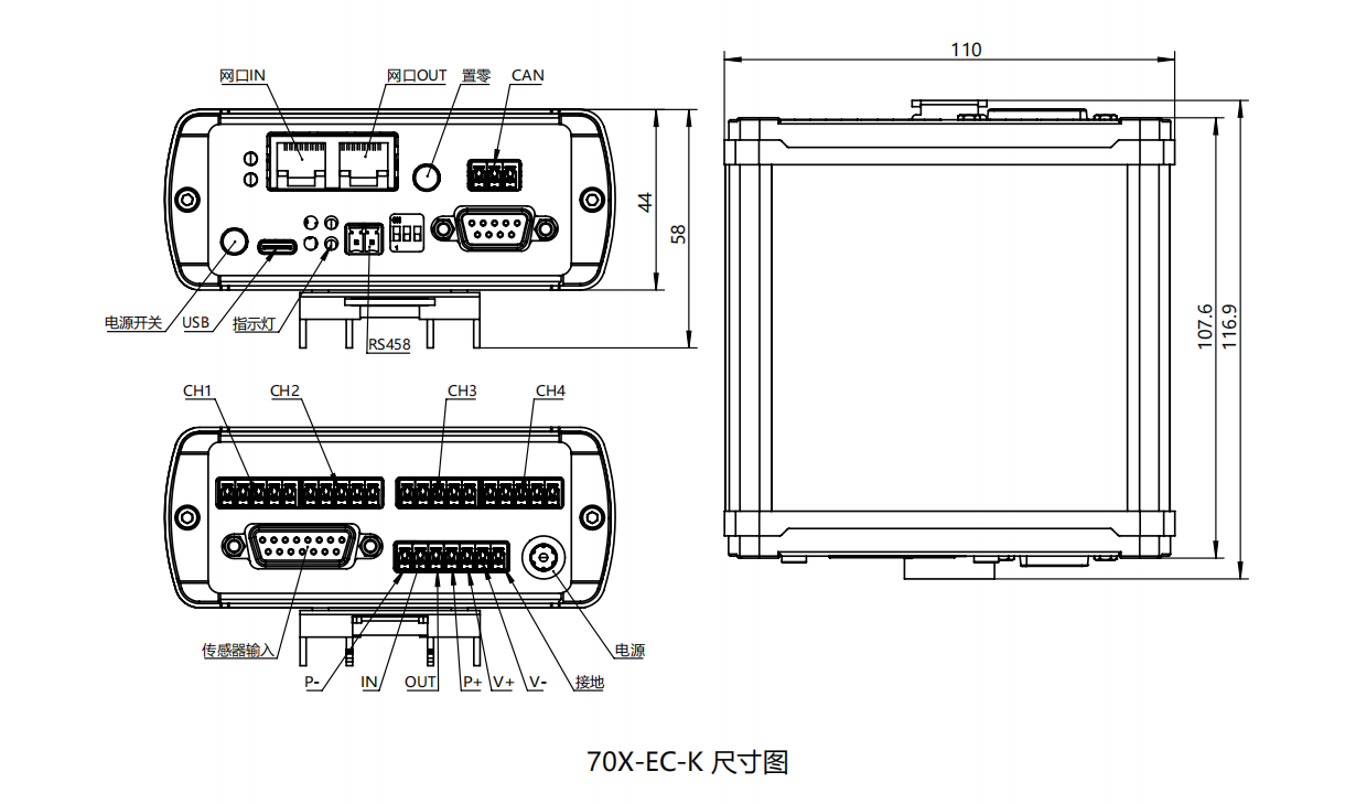 70X-EC 多通道EtherCAT放大器